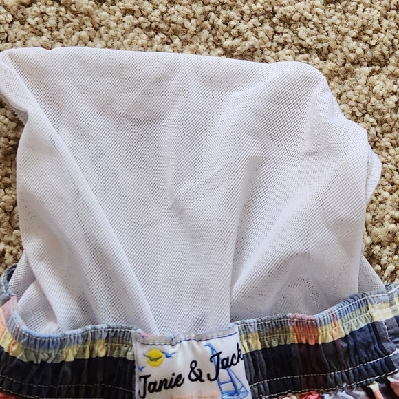 Janie and Jack Swim Trunks Size 12-18 months Colors blue, pink,white, yellow - Picture 4 of 6